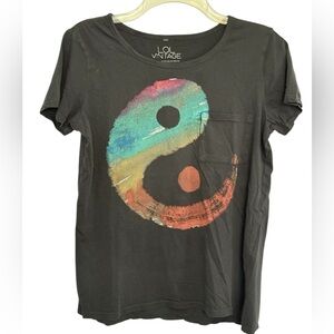 L.O.L. Vintage Yin and Yang t-shirt Small Pocket Round neck